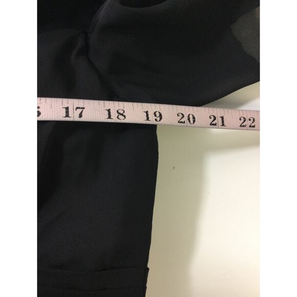 FORMAL SZ 12 L black chiffon draped corset bridesmaid party maxi dress NEW B130 - Picture 5 of 7